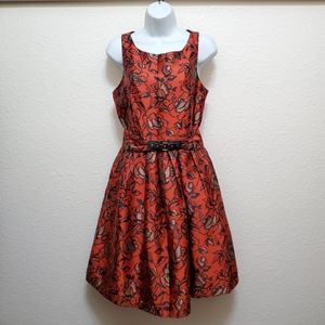 EUC Eva Franco A-Line belted dress